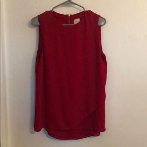 Chico, size 1/M, red, sleeveless blouse, gold zip